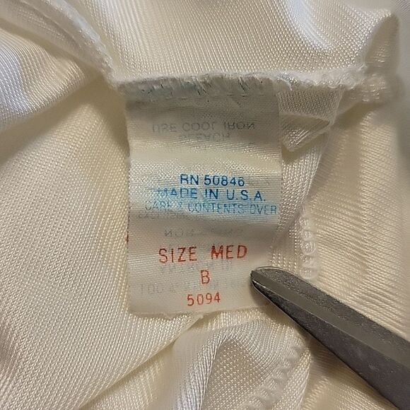 Ashley Taylor Vintage White Half Slip Cami Tank Top Lace Women's Medium - Picture 7 of 7